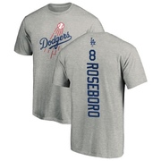 Men's Los Angeles Dodgers John Roseboro ＃8 Backer T-Shirt Ash