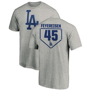 Men's Los Angeles Dodgers J.P. Feyereisen ＃45 RBI T-Shirt Heathered - Gray