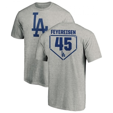 Men's Los Angeles Dodgers J.P. Feyereisen ＃45 RBI T-Shirt Heathered - Gray