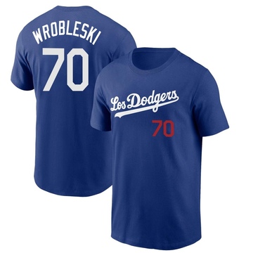 Men's Los Angeles Dodgers Justin Wrobleski ＃70 2022 City Connect Name & Number T-Shirt - Royal