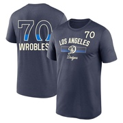 Men's Los Angeles Dodgers Justin Wrobleski ＃70 Legend 2024 City Connect Performance Name & Number T-Shirt - Navy