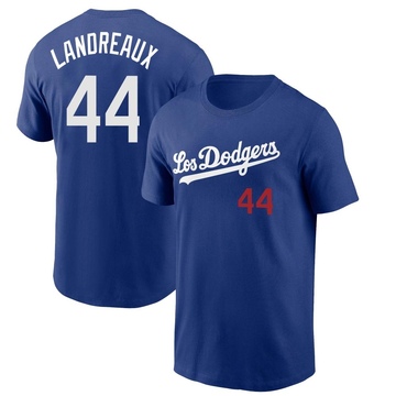 Men's Los Angeles Dodgers Ken Landreaux ＃44 2022 City Connect Name & Number T-Shirt - Royal