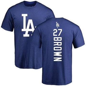 Men's Los Angeles Dodgers Kevin Brown ＃27 Backer T-Shirt - Royal