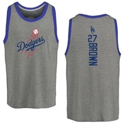 Men's Los Angeles Dodgers Kevin Brown ＃27 Backer Tank Top Ash