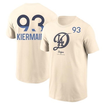 Men's Los Angeles Dodgers Kevin Kiermaier ＃93 2024 City Connect Name & Number T-Shirt - Cream