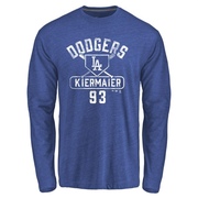 Men's Los Angeles Dodgers Kevin Kiermaier ＃93 Base Runner Long Sleeve T-Shirt - Royal