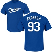 Men's Los Angeles Dodgers Kevin Kiermaier ＃93 Roster Name & Number T-Shirt - Royal