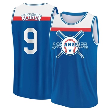 Men's Los Angeles Dodgers Kristopher Negron ＃9 Legend Baseball Tank Top - Royal/White