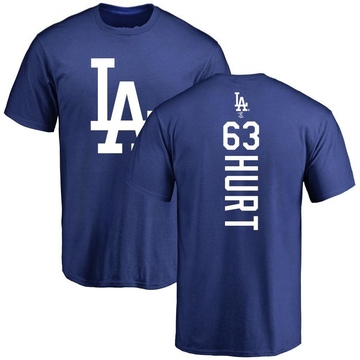 Men's Los Angeles Dodgers Kyle Hurt ＃63 Backer T-Shirt - Royal