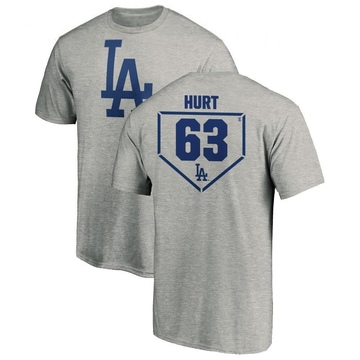 Men's Los Angeles Dodgers Kyle Hurt ＃63 RBI T-Shirt Heathered - Gray