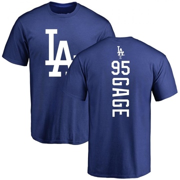 Men's Los Angeles Dodgers Matt Gage ＃95 Backer T-Shirt - Royal