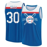 Men's Los Angeles Dodgers Maury Wills ＃30 Legend Baseball Tank Top - Royal/White