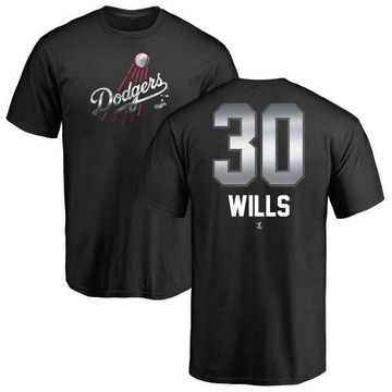 Men's Los Angeles Dodgers Maury Wills ＃30 Midnight Mascot T-Shirt - Black