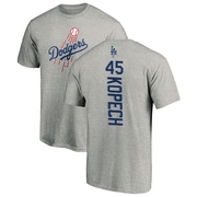 Men's Los Angeles Dodgers Michael Kopech ＃45 Backer T-Shirt Ash