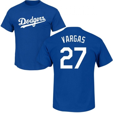 Men's Los Angeles Dodgers Miguel Vargas ＃27 Roster Name & Number T-Shirt - Royal