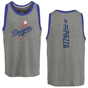 Men's Los Angeles Dodgers Mike Piazza ＃31 Backer Tank Top Ash