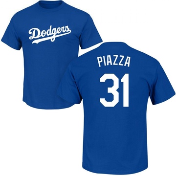 Men's Los Angeles Dodgers Mike Piazza ＃31 Roster Name & Number T-Shirt - Royal