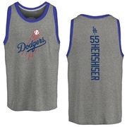 Men's Los Angeles Dodgers Orel Hershiser ＃55 Backer Tank Top Ash