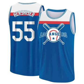 Men's Los Angeles Dodgers Orel Hershiser ＃55 Legend Baseball Tank Top - Royal/White