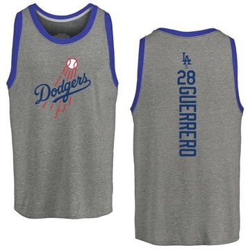 Men's Los Angeles Dodgers Pedro Guerrero ＃28 Backer Tank Top Ash