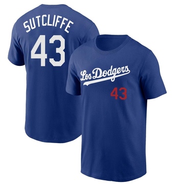 Men's Los Angeles Dodgers Rick Sutcliffe ＃43 2022 City Connect Name & Number T-Shirt - Royal