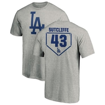 Men's Los Angeles Dodgers Rick Sutcliffe ＃43 RBI T-Shirt Heathered - Gray