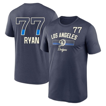 Men's Los Angeles Dodgers River Ryan ＃77 Legend 2024 City Connect Performance Name & Number T-Shirt - Navy