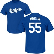 Men's Los Angeles Dodgers Russell Martin ＃55 Roster Name & Number T-Shirt - Royal