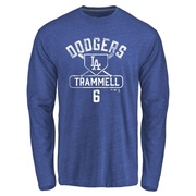 Men's Los Angeles Dodgers Taylor Trammell ＃6 Base Runner Long Sleeve T-Shirt - Royal