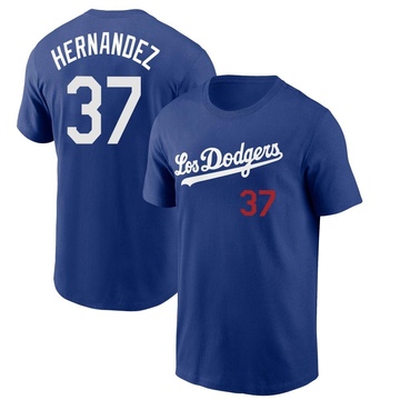 Men's Los Angeles Dodgers Teoscar Hernandez ＃37 2022 City Connect Name & Number T-Shirt - Royal