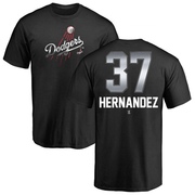 Men's Los Angeles Dodgers Teoscar Hernandez ＃37 Midnight Mascot T-Shirt - Black