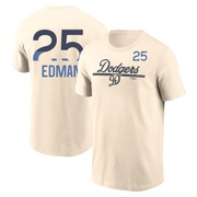 Men's Los Angeles Dodgers Tommy Edman ＃25 2024 City Connect Speed Name & Number T-Shirt - Cream