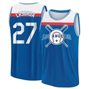 Men's Los Angeles Dodgers Tommy Lasorda ＃27 Legend Baseball Tank Top - Royal/White