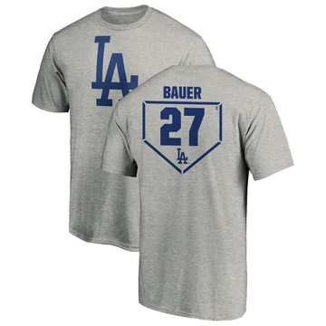 Men's Los Angeles Dodgers Trevor Bauer ＃27 RBI T-Shirt Heathered - Gray