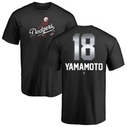 Men's Los Angeles Dodgers Yoshinobu Yamamoto ＃18 Midnight Mascot T-Shirt - Black