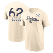 Men's Los Angeles Dodgers Zach Logue ＃62 2024 City Connect Speed Name & Number T-Shirt - Cream