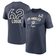 Men's Los Angeles Dodgers Zach Logue ＃62 Legend 2024 City Connect Performance Name & Number T-Shirt - Navy