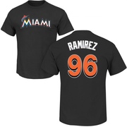 Men's Miami Marlins Agustin Ramirez ＃96 Roster Name & Number T-Shirt - Black