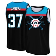 Men's Miami Marlins Anthony Bender ＃37 Legend Baseball Tank Top - Black/Blue