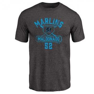 Men's Miami Marlins Anthony Maldonado ＃52 Base Runner T-Shirt - Black