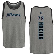 Men's Miami Marlins Bryan Hoeing ＃78 Backer Tank Top Ash