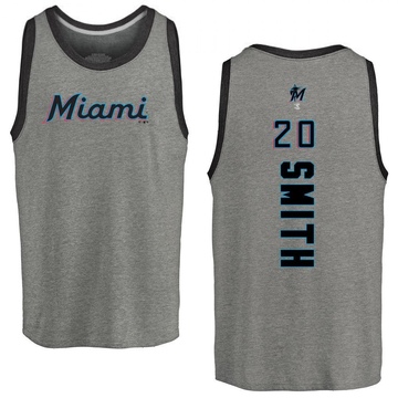 Men's Miami Marlins Burch Smith ＃20 Backer Tank Top Ash