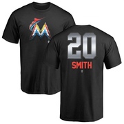 Men's Miami Marlins Burch Smith ＃20 Midnight Mascot T-Shirt - Black