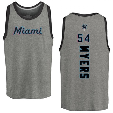 Men's Miami Marlins Dane Myers ＃54 Backer Tank Top Ash