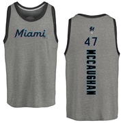 Men's Miami Marlins Darren McCaughan ＃47 Backer Tank Top Ash