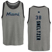 Men's Miami Marlins Devin Smeltzer ＃38 Backer Tank Top Ash