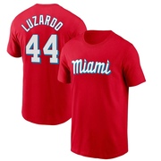 Men's Miami Marlins Jesus Luzardo ＃44 City Connect Name & Number T-Shirt - Red