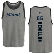 Men's Miami Marlins John McMillon ＃66 Backer Tank Top Ash