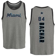 Men's Miami Marlins Lake Bachar ＃84 Backer Tank Top Ash