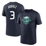 Men's Miami Marlins Luis Arraez ＃3 Game 2023 All-Star Outdoors Local Legend Name & Number T-Shirt - Navy